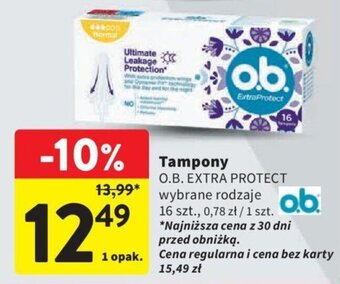 Intermarche Tampony O.B. EXTRA PROTECT 16 szt. oferta