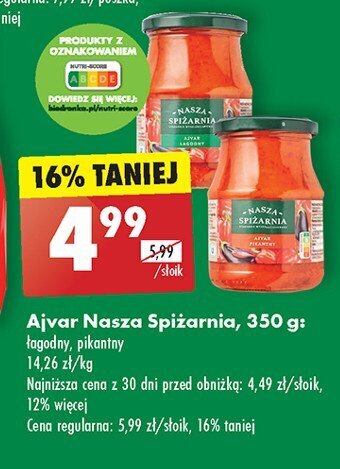Biedronka Ajvar pikantny oferta
