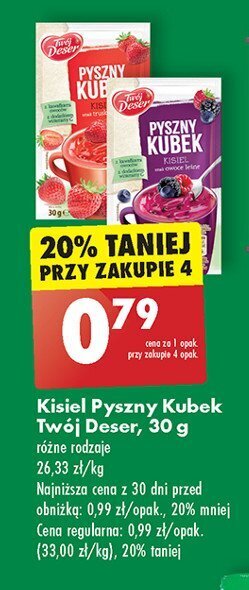 Biedronka Kisiel truskawka oferta