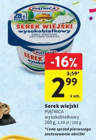 Intermarche Serek wiejski PIĄTNICA 200 g oferta
