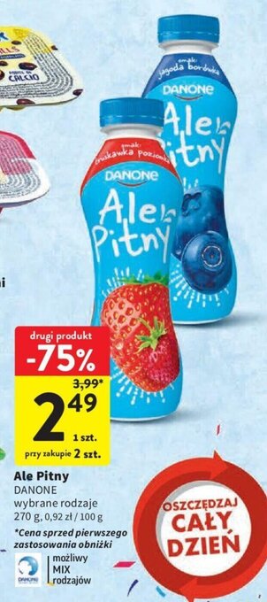 Intermarche Ale Pitny DANONE 270 g oferta