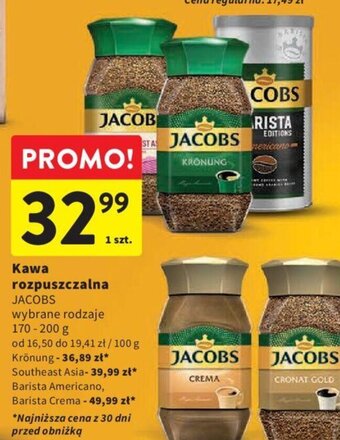 Intermarche Kawa rozpuszczalna JACOBS 170-200 g oferta