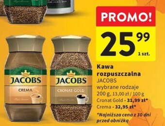 Intermarche Kawa rozpuszczalna JACOBS 200 g oferta