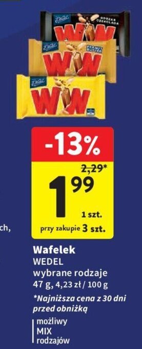 Intermarche Wafelek WEDEL 47 g oferta
