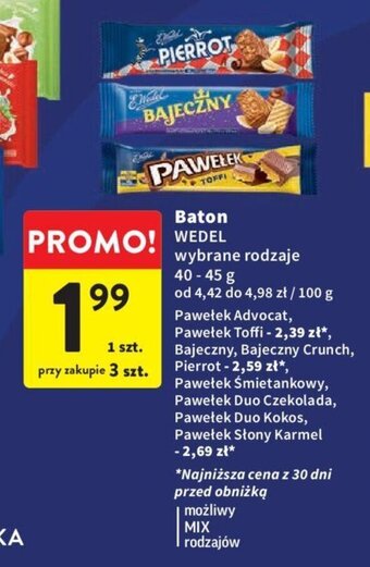 Intermarche Baton WEDEL 40-45 g oferta