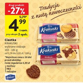Intermarche Ciastka KRAKUSKI 165-181 g oferta