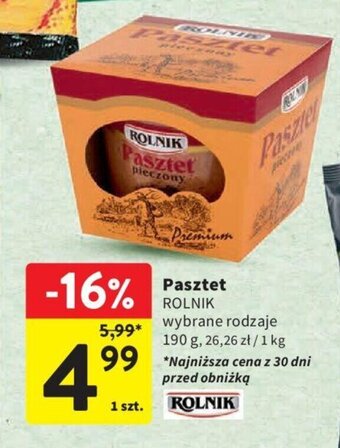 Intermarche Pasztet ROLNIK 190 g oferta