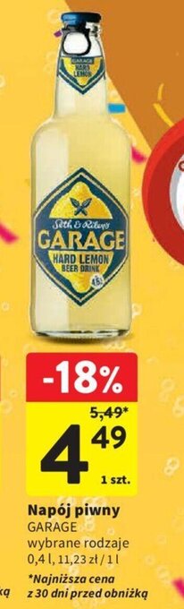 Intermarche Napój piwny GARAGE 0,4 l oferta
