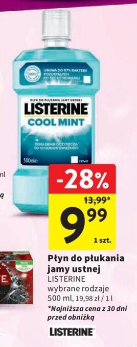 Intermarche Płyn do płukania jamy ustnej LISTERINE 500 ml oferta