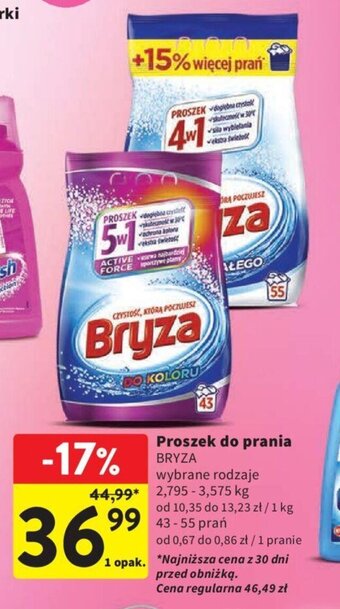 Intermarche Proszek do prania BRYZA 2,795 -3,575 kg oferta