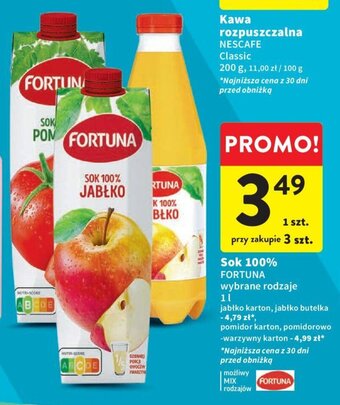 Intermarche Sok 100% FORTUNA 1 l oferta