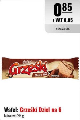 Eurocash Wafel Grześki Dziel na 6 26 g oferta