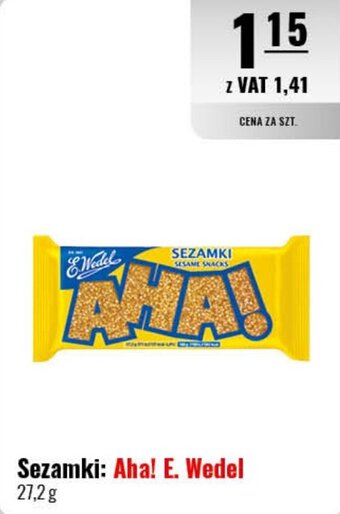 Eurocash Sezamki Aha! E. Wedel 27,2 g oferta