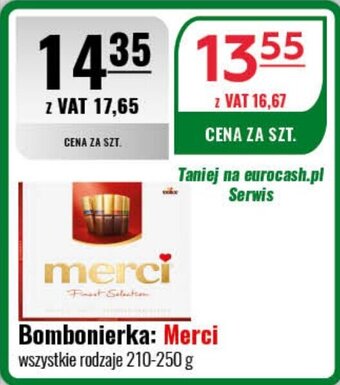 Eurocash Bombonierka: Merci 210-250 g oferta