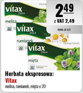 Eurocash Herbata ekspresowa: Vitax 20 tor. oferta