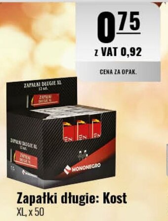 Eurocash Zapałki długie: Kost x 50 oferta