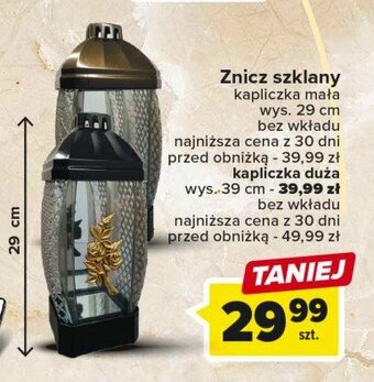 Carrefour Market Znicz szklany kapliczka 39cm oferta