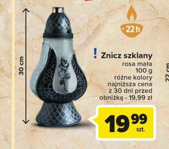 Carrefour Market Znicz szklany 30 cm oferta