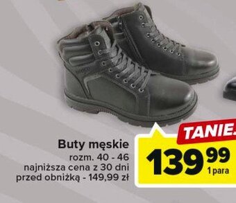 Carrefour Buty męskie skórzane 40-46 oferta