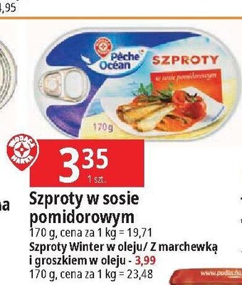 E.Leclerc Szproty z marchewką i groszkiem w oleju roślinnym oferta
