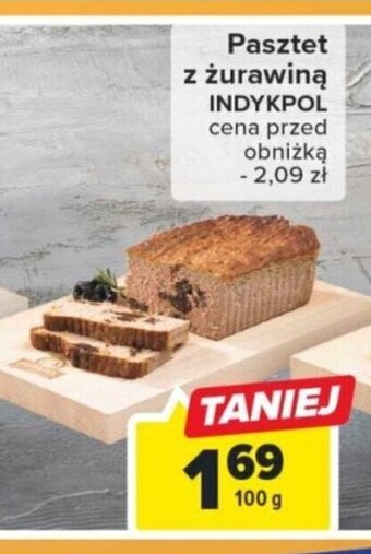 Carrefour Pasztet z żurawiną INDYKPOL 100 g oferta
