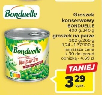Carrefour Groszek konserwowy BONDUELLE 400 g/240 g oferta