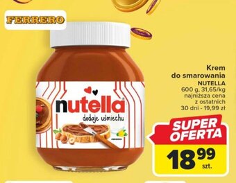 Carrefour Krem do smarowania NUTELLA 600 g oferta