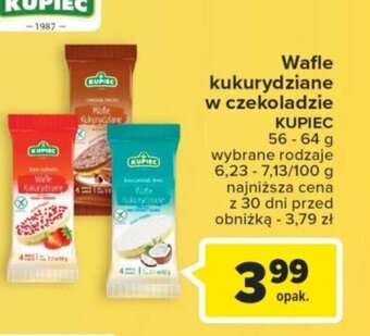 Carrefour Wafle kukurydziane w czekoladzie KUPIEC 56-64 g oferta