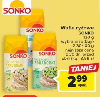 Carrefour Wafle ryżowe SONKO 130 g oferta