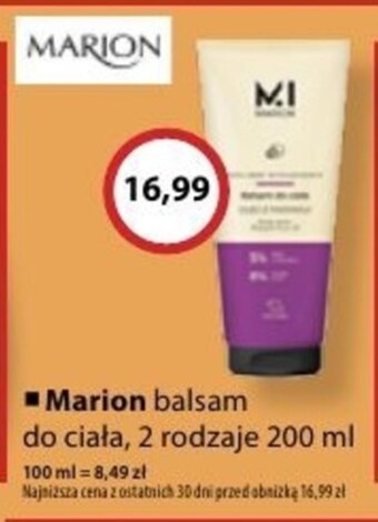 Drogeria alicja Balsam do ciała marion oferta