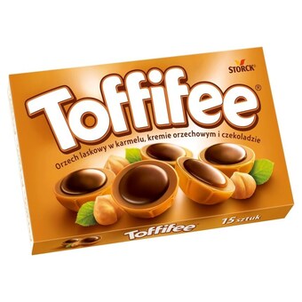 Auchan Toffifee orzech laskowy w karmelu kremie orzechowym i czekoladzie 125 g (15 sztuk) oferta
