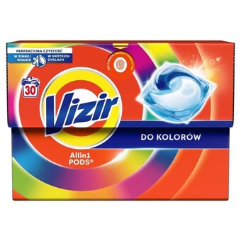 Auchan Vizir platinum pods do kolorowych ubrań kapsułki do prania, 30 prań oferta