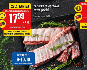 Polomarket Żeberka wieprzowe extra paski 1kg oferta