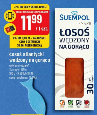 Polomarket Łosoś atlantycki wędzony na gorąco Suempol 125 g oferta