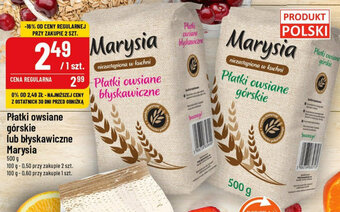 Polomarket Płatki owsiane górskie lub błyskawiczne Marysia 500g oferta