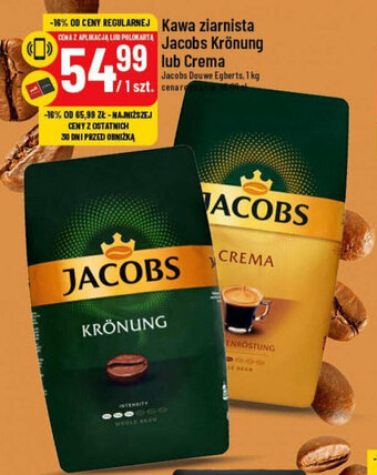 Polomarket Kawa ziarnista Jacobs Krönung lub Crema 1 kg oferta