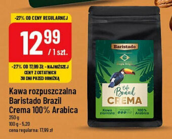 Polomarket Kawa rozpuszczalna Baristado Brazil Crema 100% Arabica oferta