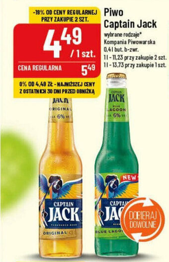 Polomarket Piwo Captain Jack 0,4l oferta