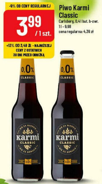 Polomarket Piwo Karmi Classic Carlsberg, 0,4l oferta