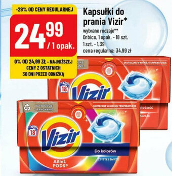 Polomarket Kapsułki do prania Vizir Orbico/1 opak. 1szt. -1,39 18 szt. oferta