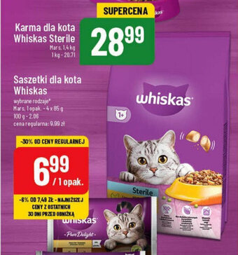 Karma dla kota Whiskas Sterile Mars, 1,4 kg