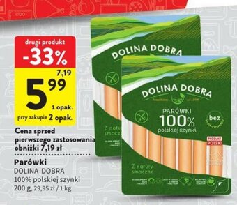 Intermarche Parówki DOLINA DOBRA 200 g oferta