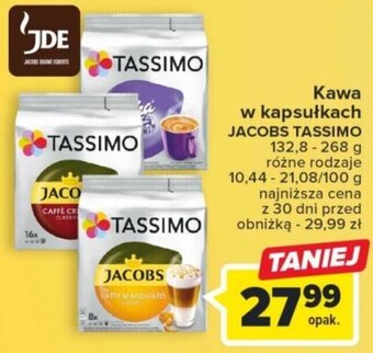 Carrefour Kawa w kapsułkach JACOBS TASSIMO oferta
