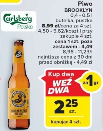 Carrefour Piwo BROOKLYN 0,4 - 0,5 L oferta