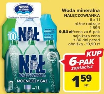Carrefour Woda mineralna NAŁĘCZOWIANKA 6 x 1 L oferta