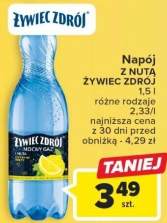 Carrefour Napój Z NUTĄ ŻYWIEC ZDRÓJ 1,5 L oferta
