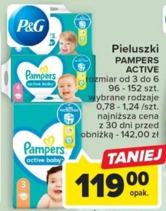 Carrefour Pieluszki PAMPERS ACTIVE oferta