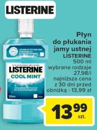 Carrefour Płyn do płukania jamy ustnej LISTERINE 500 ml oferta
