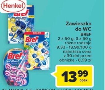 Carrefour Zawieszka do WC BREF 2 x 50 g, 3 x 50 g oferta