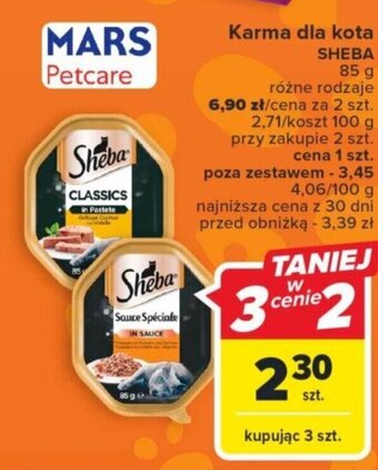 Carrefour Karma dla kota SHEBA 85 g oferta